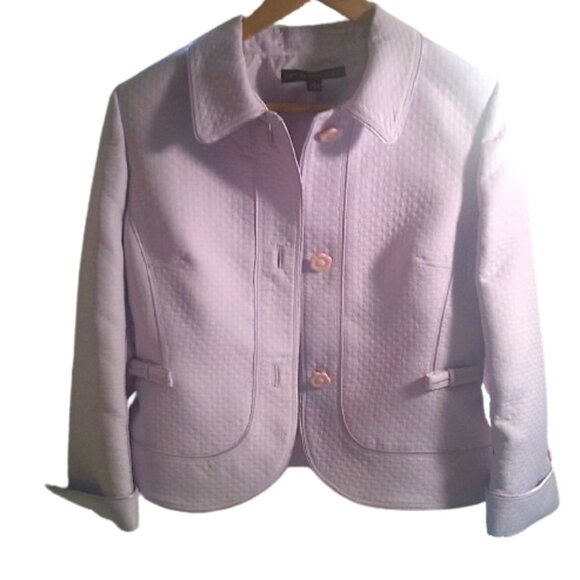 BUNDLE 5/$35 Nipon Boutique Womens Lilac Suit Jacket Size 10 - Picture 2 of 8